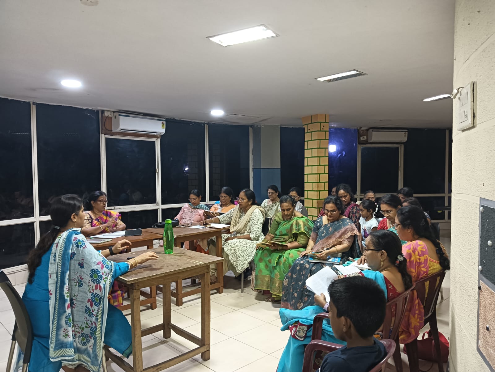 In-person class session with students